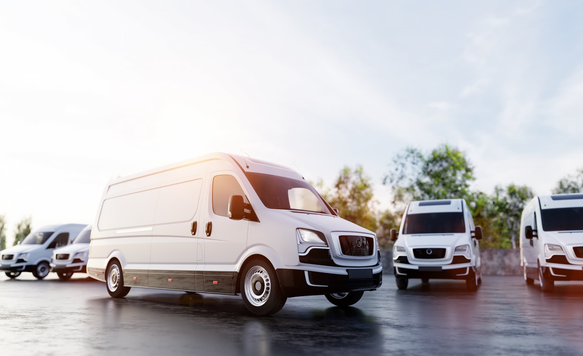Photo d'une camionnette banche